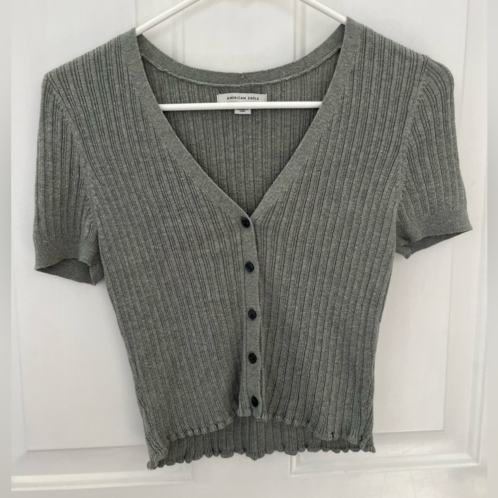 American Eagle: sweater top, grey, size S